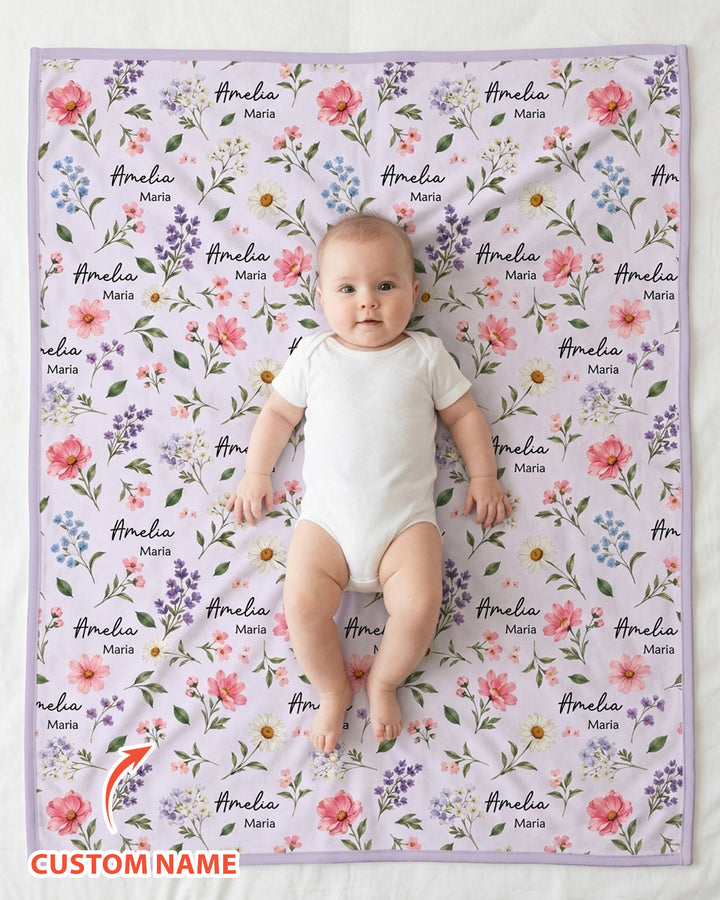 Wildflower Whispers Bamboo Blanket