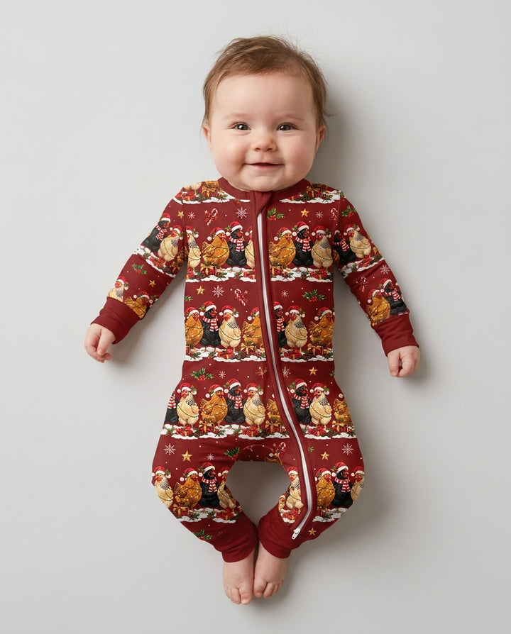 Farm Chicken Christmas Bamboo Convertible Zippy