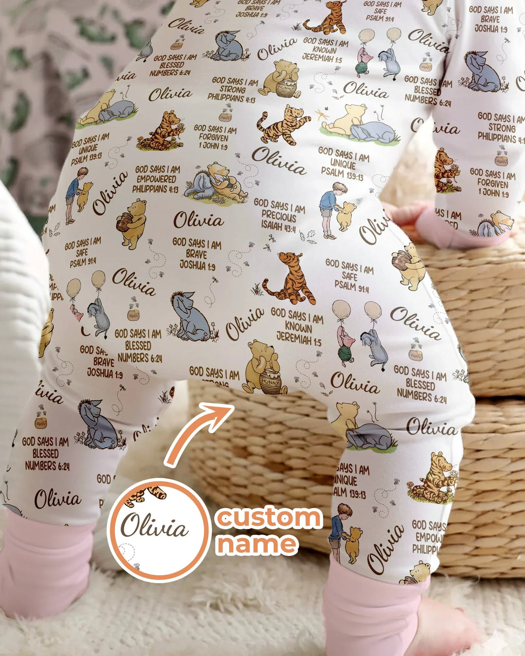 Custom Name God Says I Am Classic Bear Bamboo Convertible Zippy