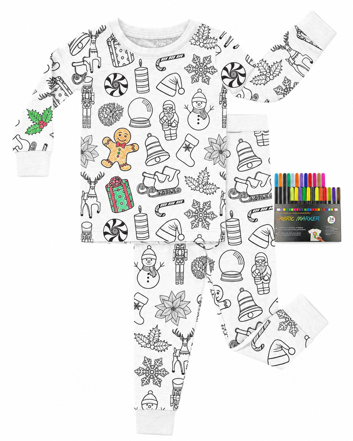 Colorable Nutcracker Magic Bamboo Two Piece Pajama Set