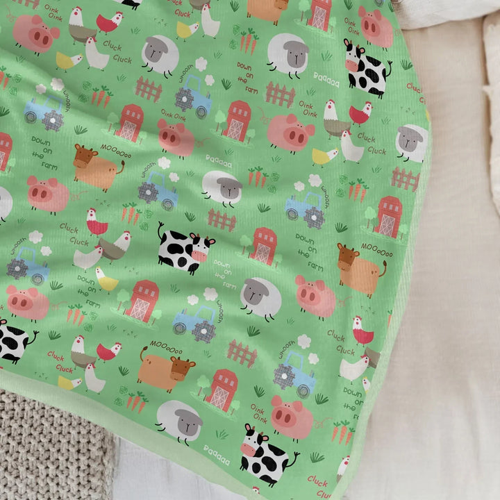 Farm Yard Bamboo Blanket