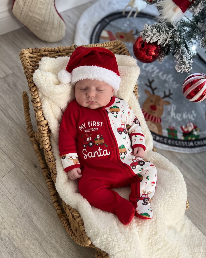 Gerippte Babykleidung mit individuellem Foto - Weich &amp; Skizzenhaft