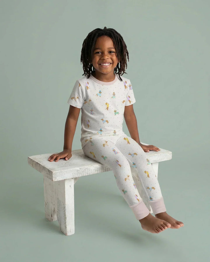 Zweiteiliges, kurzärmliges Pyjama-Set mit Marienkäfern