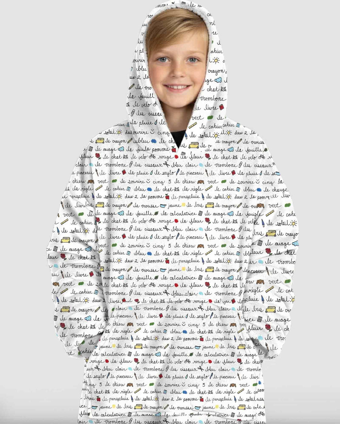 French Classroom Notes Bamboo Blanket Hoodie