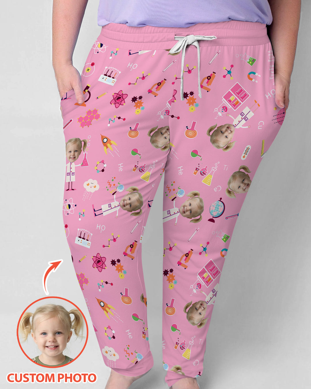Custom Image Chemical Laboratory Bamboo Women Pajama Set