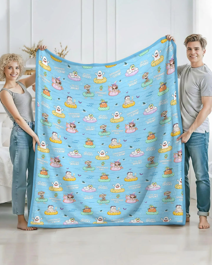 Summerween Cartoon Bamboo Blanket