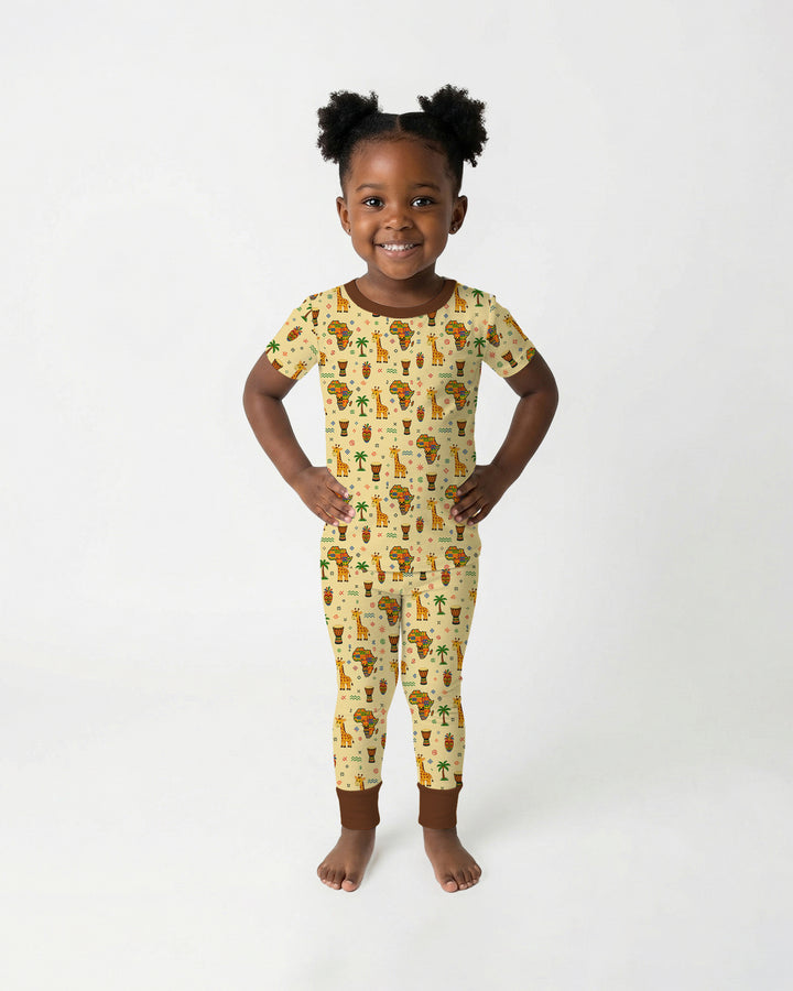 Zweiteiliges, kurzärmliges Pyjama-Set mit Marienkäfern