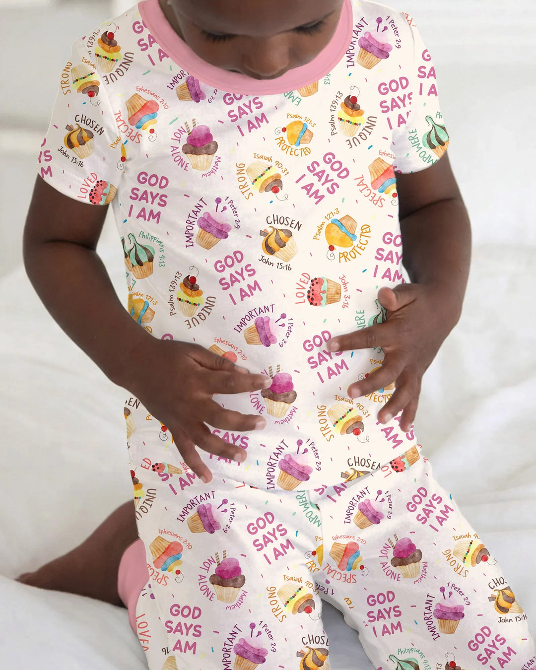 Zweiteiliges, kurzärmliges Pyjama-Set mit Marienkäfern
