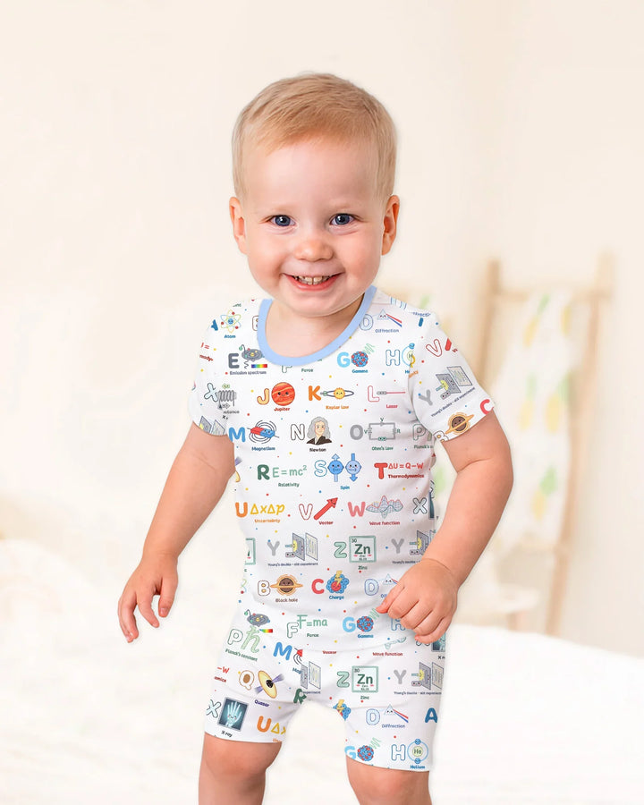 Schlafanzug-Set zweiteilig, kurze Ärmel, kurze Hose, Bambus