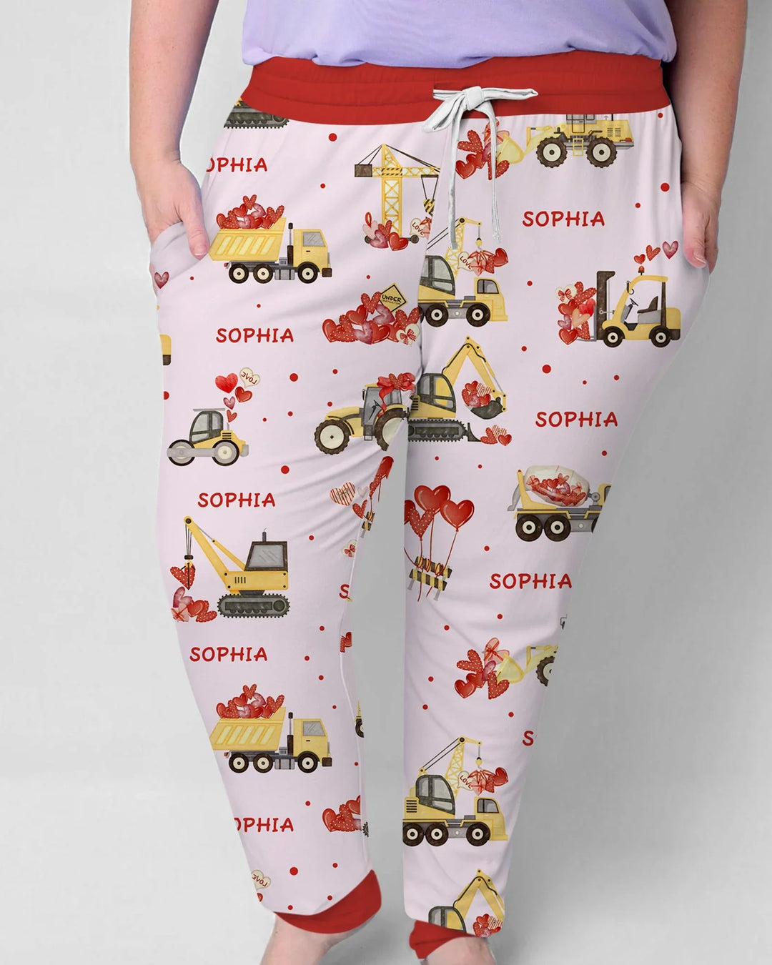 Benutzerdefinierte Namen Valentinstrucks Familie passendes Bambus Damen Pyjama-Set