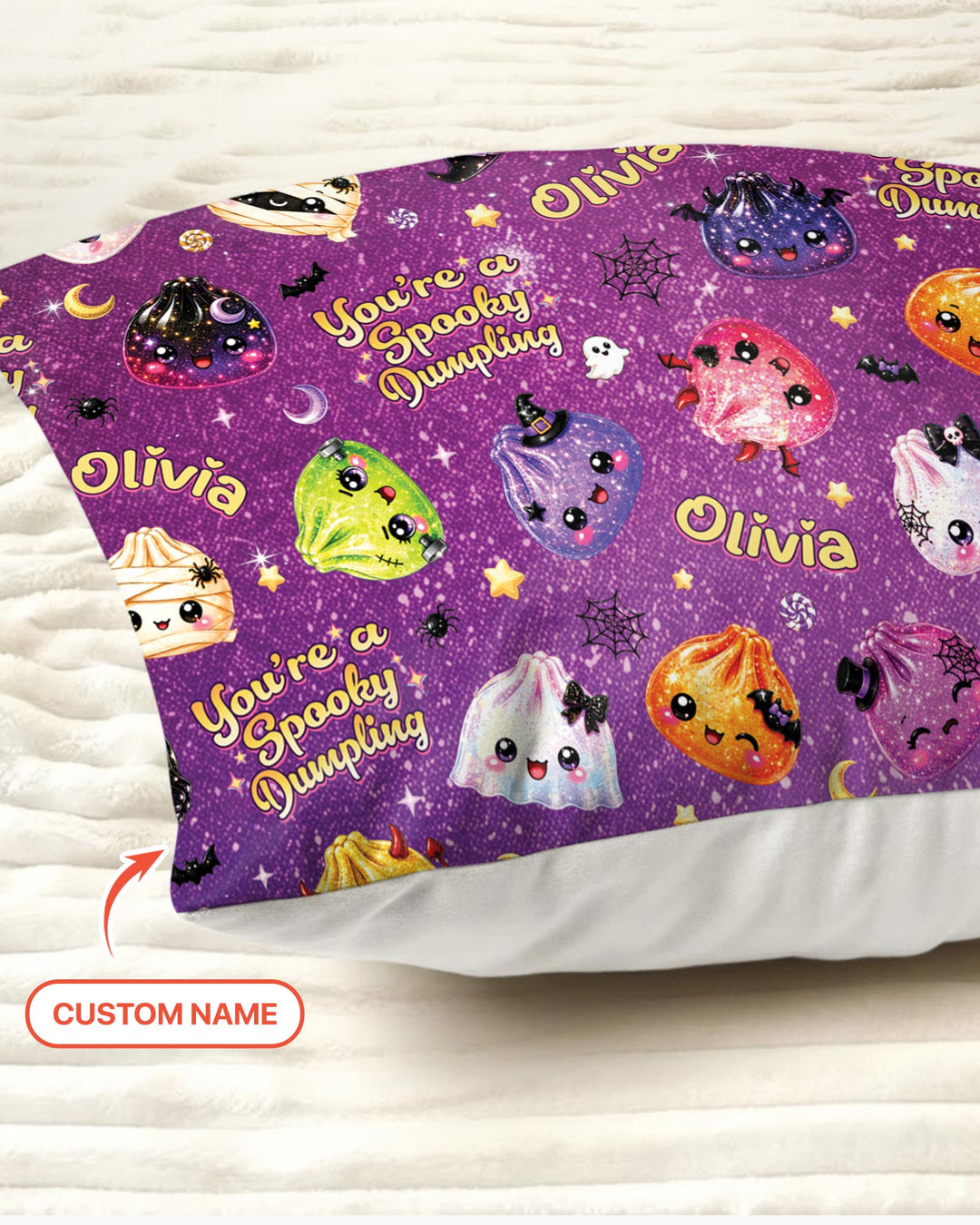 Custom Name You're A Spooky Dumpling Bamboo Pillow Case