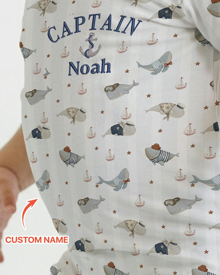 Zweiteiliges Pyjama-Set mit kurzen Ärmeln und Shorts im Sommer-Design