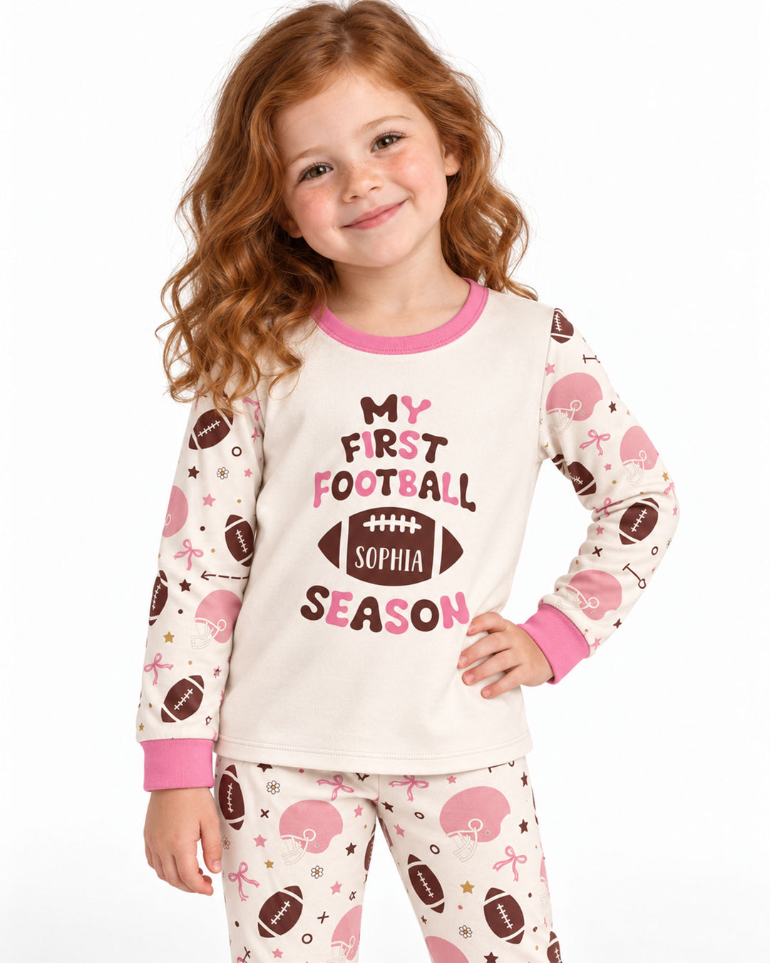 My First Football Season Bamboo Two Piece Long Sleeve Pajama Set