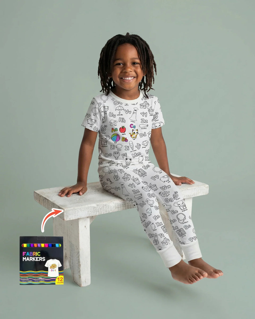Zweiteiliges, kurzärmliges Pyjama-Set mit Marienkäfern