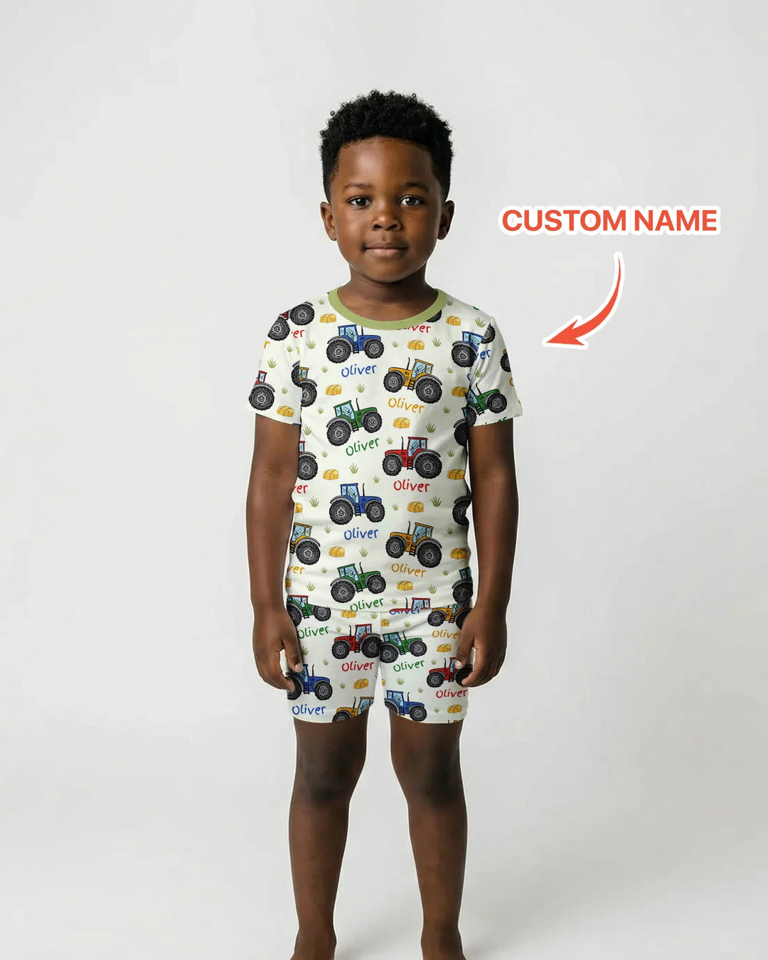 Zweiteiliges Pyjama-Set mit kurzen Ärmeln und Shorts im Sommer-Design