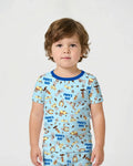Template Zweiteiliges Pyjama-Set mit kurzen Ärmeln und Shorts