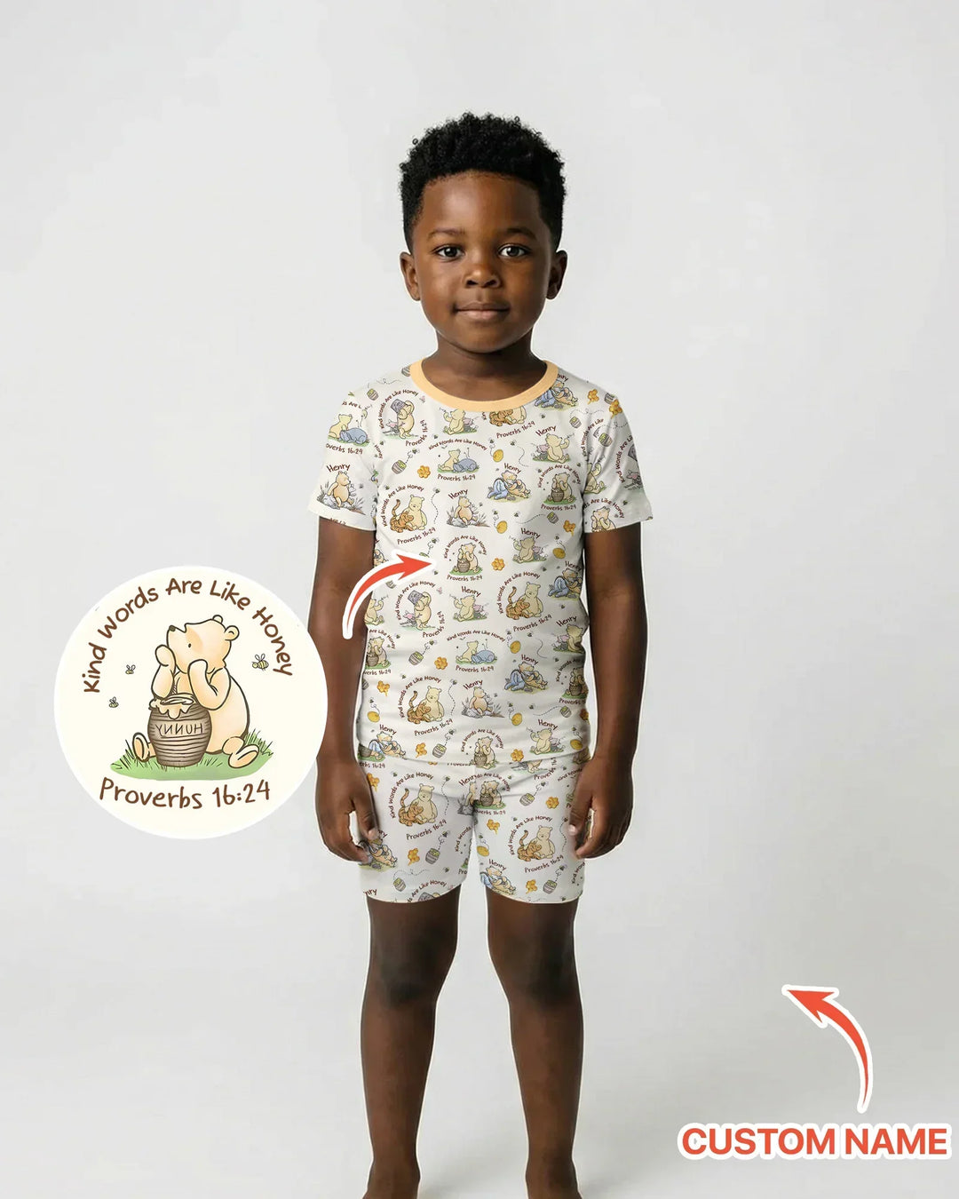 Zweiteiliges Pyjama-Set mit kurzen Ärmeln und Shorts im Sommer-Design