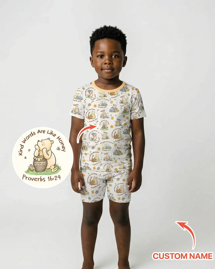 Zweiteiliges Pyjama-Set mit kurzen Ärmeln und Shorts im Sommer-Design