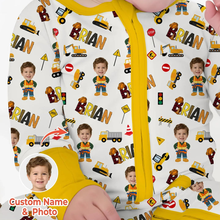 Gerippte Babykleidung mit individuellem Foto - Weich &amp; Skizzenhaft