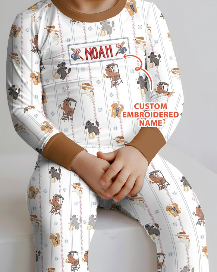 Zweiteiliges Langarm-Pyjama-Set mit Sommerfrüchten