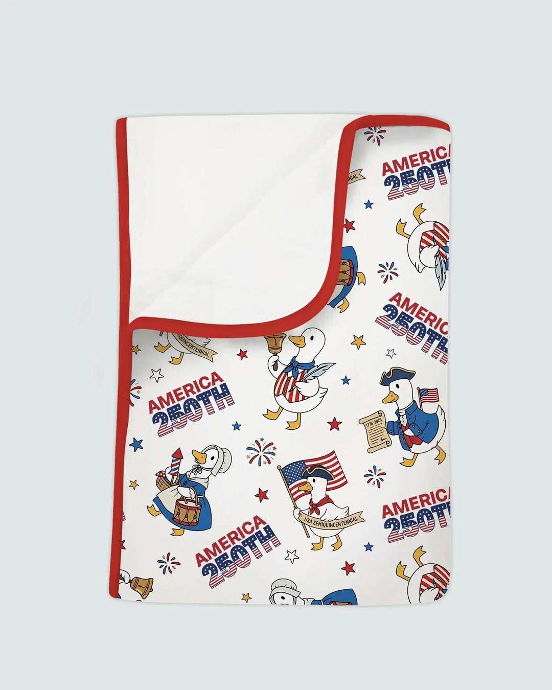 Patriotic Goose Celebrating 250 Years Bamboo Blanket