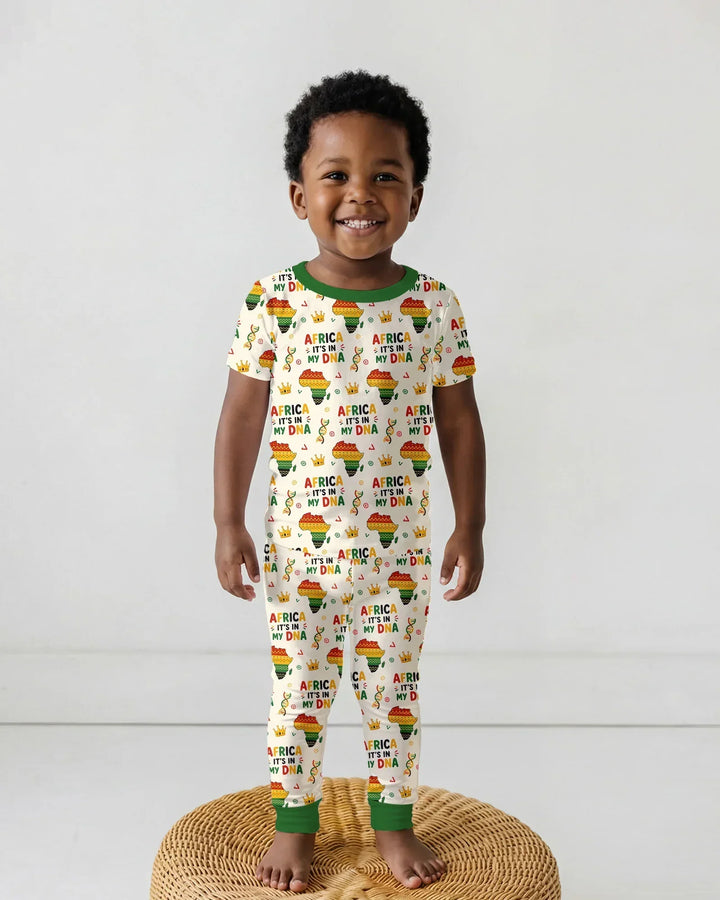Zweiteiliges, kurzärmliges Pyjama-Set mit Marienkäfern