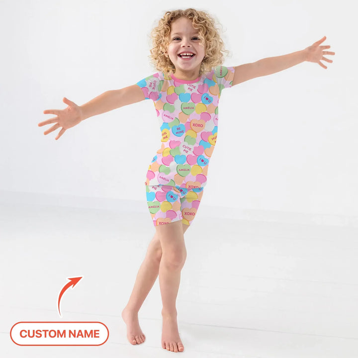 Zweiteiliges Pyjama-Set mit kurzen Ärmeln und Shorts im Sommer-Design