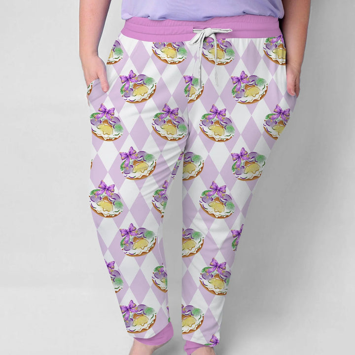 Mardi Gras Donut Bambus Damen Pyjama-Set