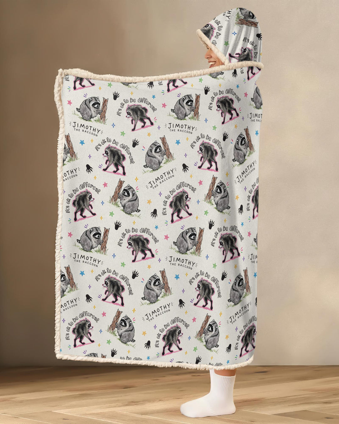 It's Okay to be Jimothy Bamboo Wearable Hooded Blanket