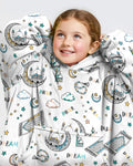 Dua, Dhikr, Dream Matching Family Wearable Bamboo Blanket Hoodie