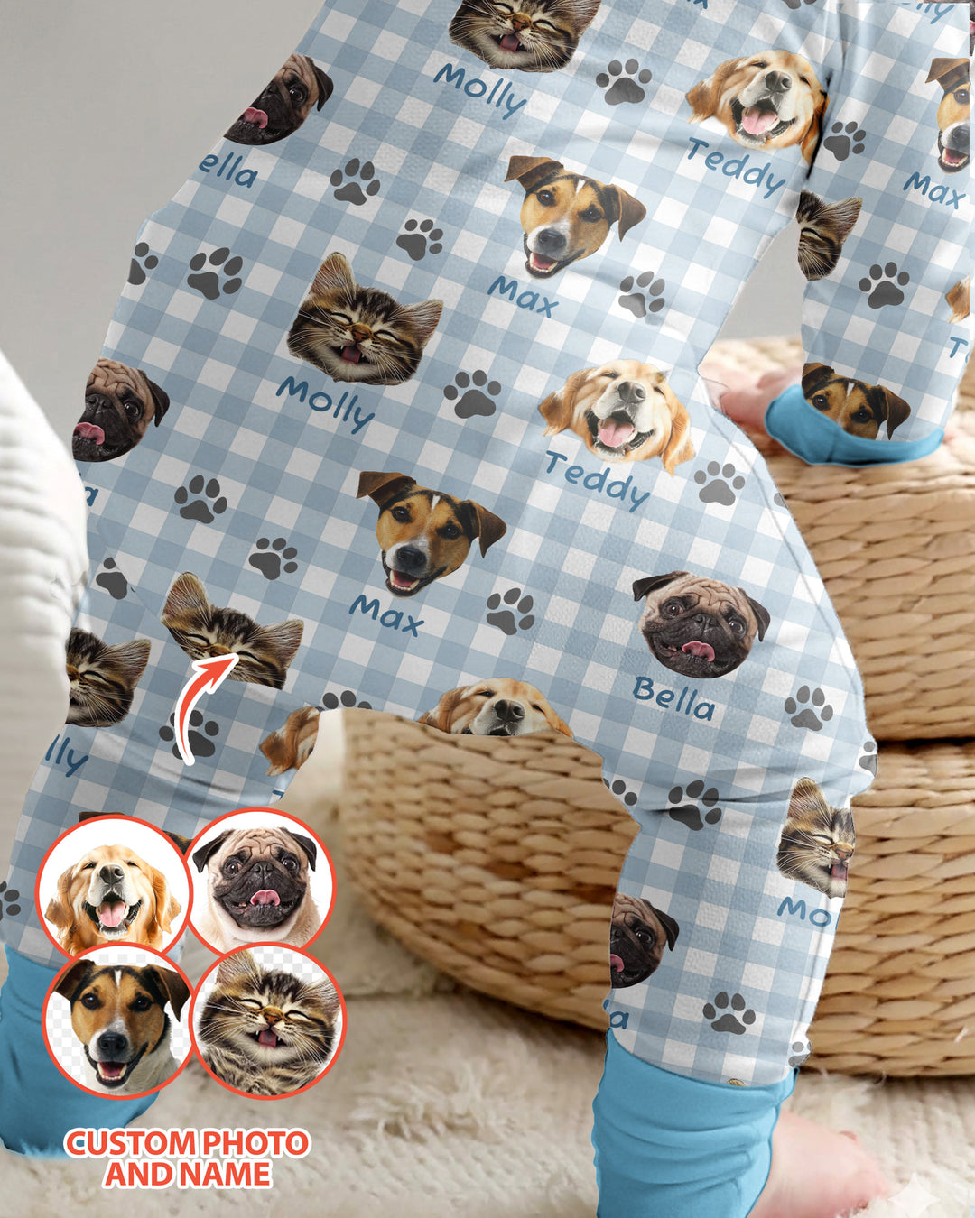 Custom Pet Photo With Name Bamboo Convertible Zippy