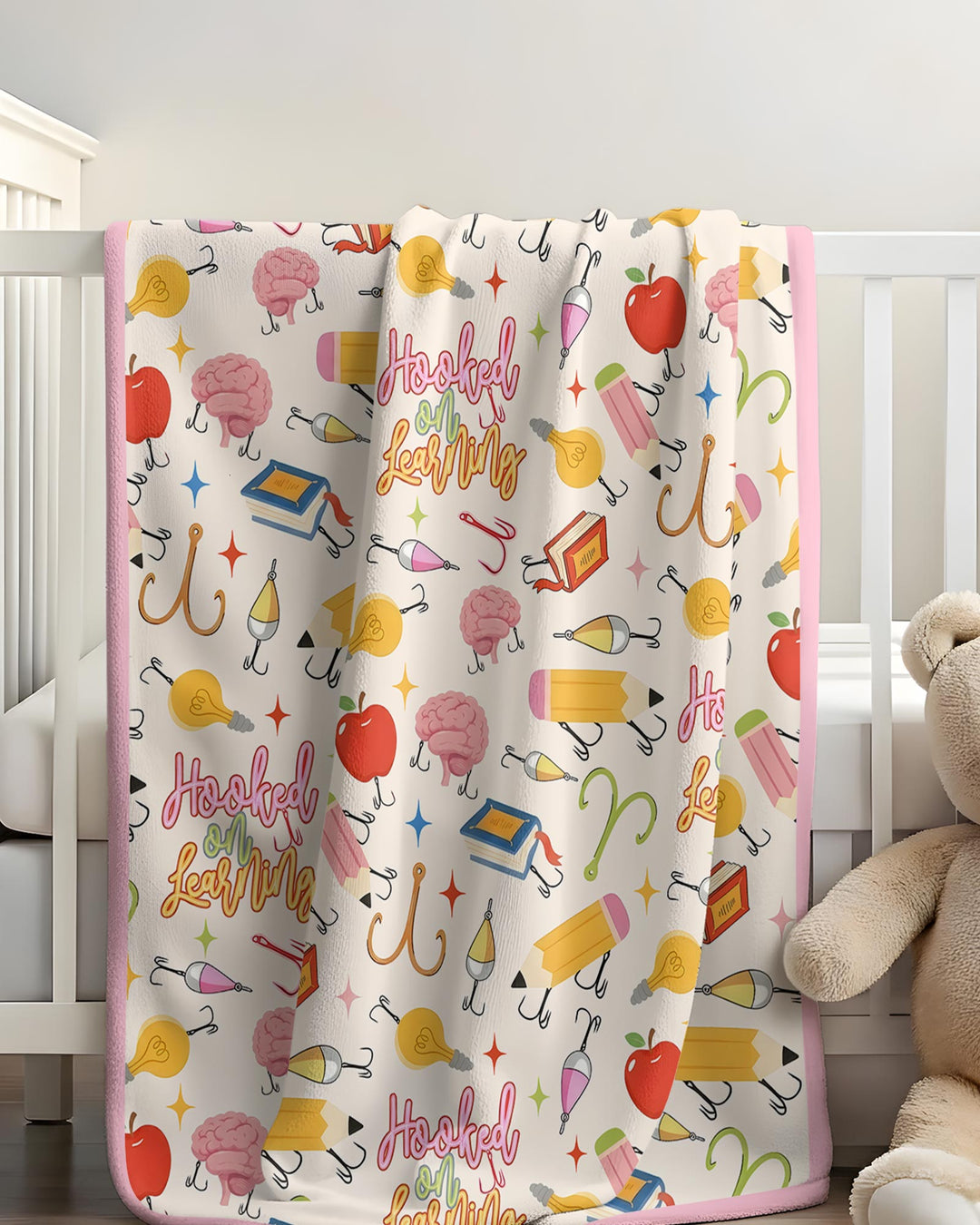 Hooked on Learning Bamboo Blanket
