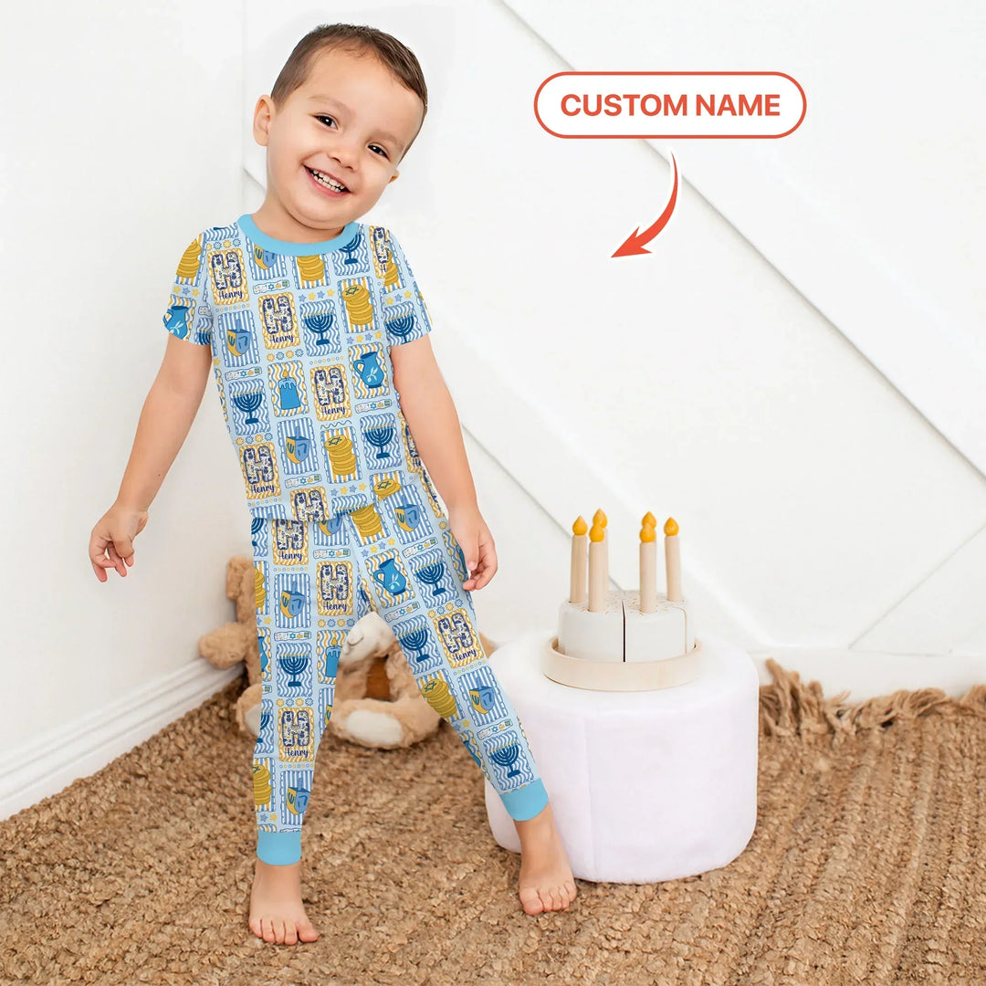 Zweiteiliges, kurzärmliges Pyjama-Set mit Marienkäfern