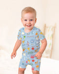 Schlafanzug-Set zweiteilig, kurze Ärmel, kurze Hose, Bambus
