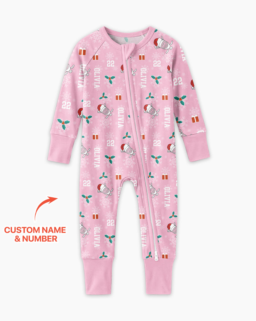 Custom Name Hockey Holiday Bamboo Convertible Zippy