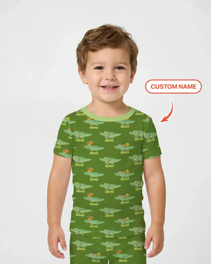 Zweiteiliges, kurzärmliges Pyjama-Set mit Marienkäfern