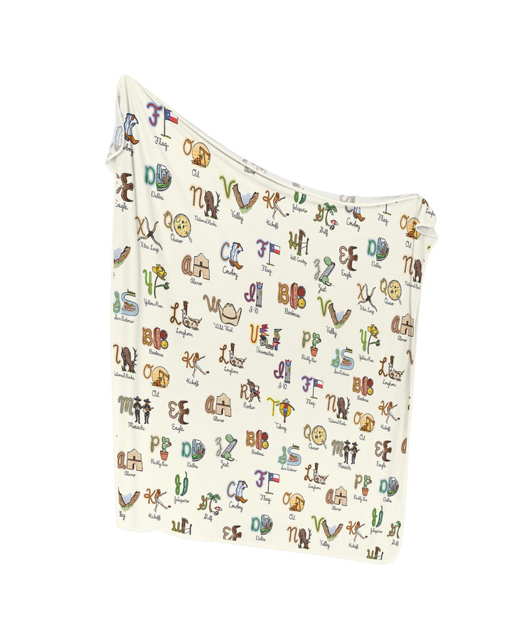 Texas Alphabet Bamboo Blanket