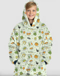 Kawaii St. Patrick's Day Tragbarer Bambus-Decken-Hoodie