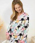 Purrfect Crowd Bamboo Women Pajama Set