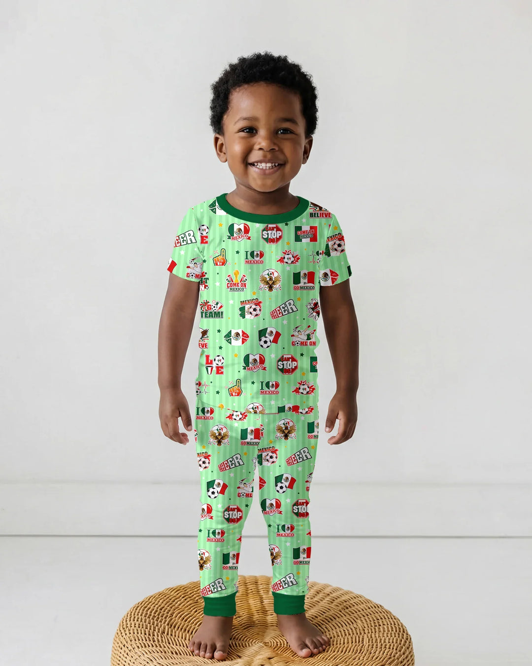 Zweiteiliges, kurzärmliges Pyjama-Set mit Marienkäfern