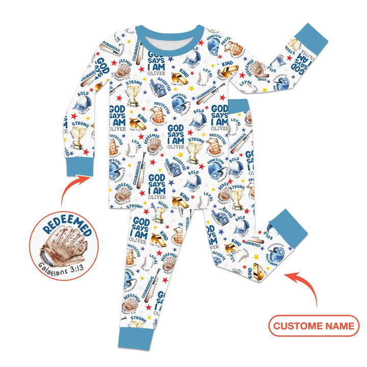 Zweiteiliges Langarm-Pyjama-Set mit Sommerfrüchten