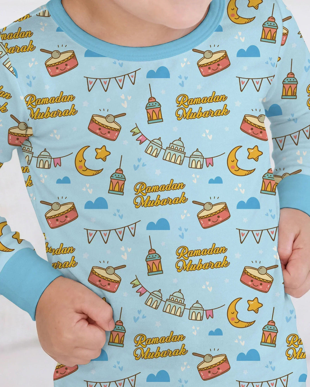 Ramadan Mubarak Bamboo Two Piece Long Sleeve Pajama Set