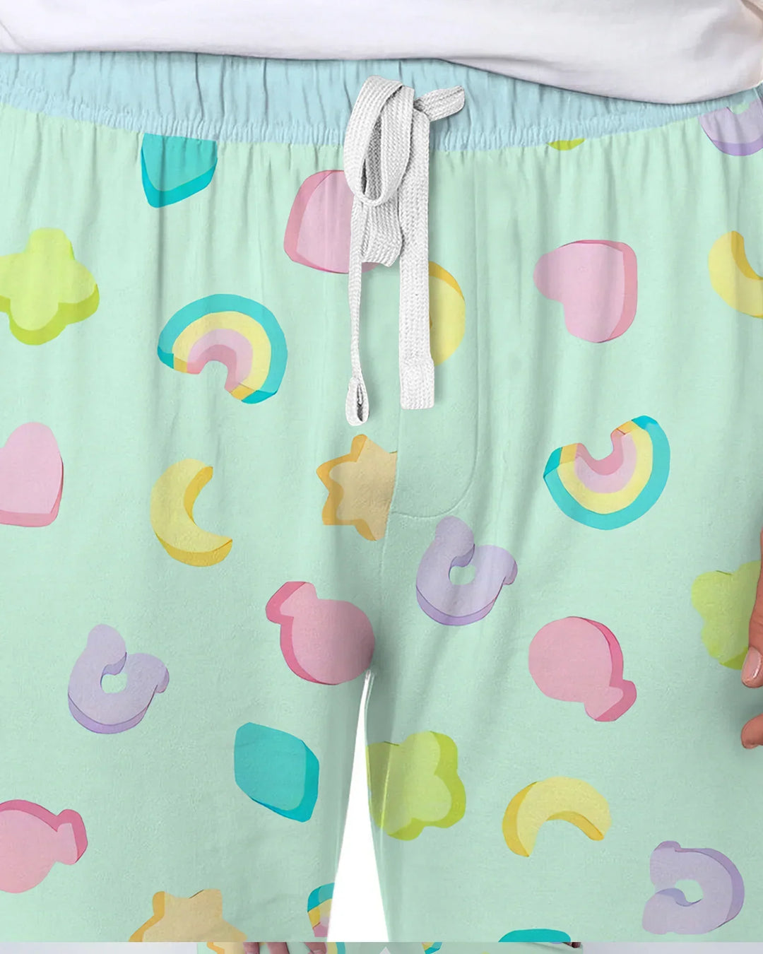 Pastel Lucky Charms Scatter Bamboo Men's Pajama Set