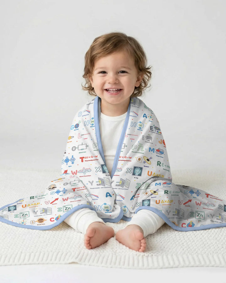 The Physics Alphabet Bamboo Blanket