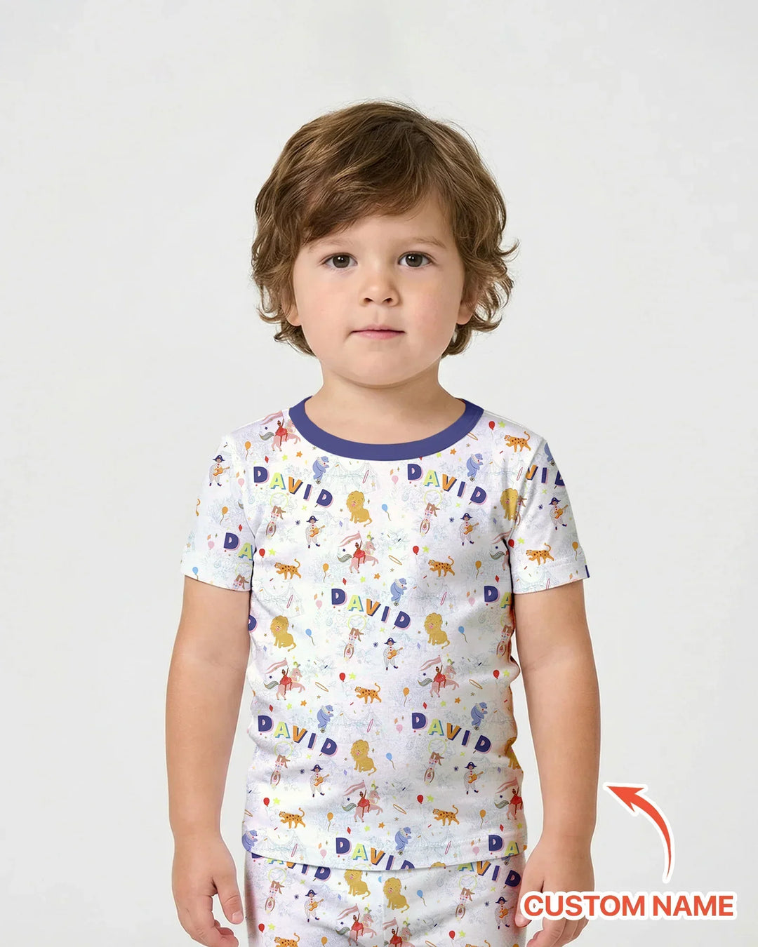 Zweiteiliges Pyjama-Set mit kurzen Ärmeln und Shorts im Sommer-Design