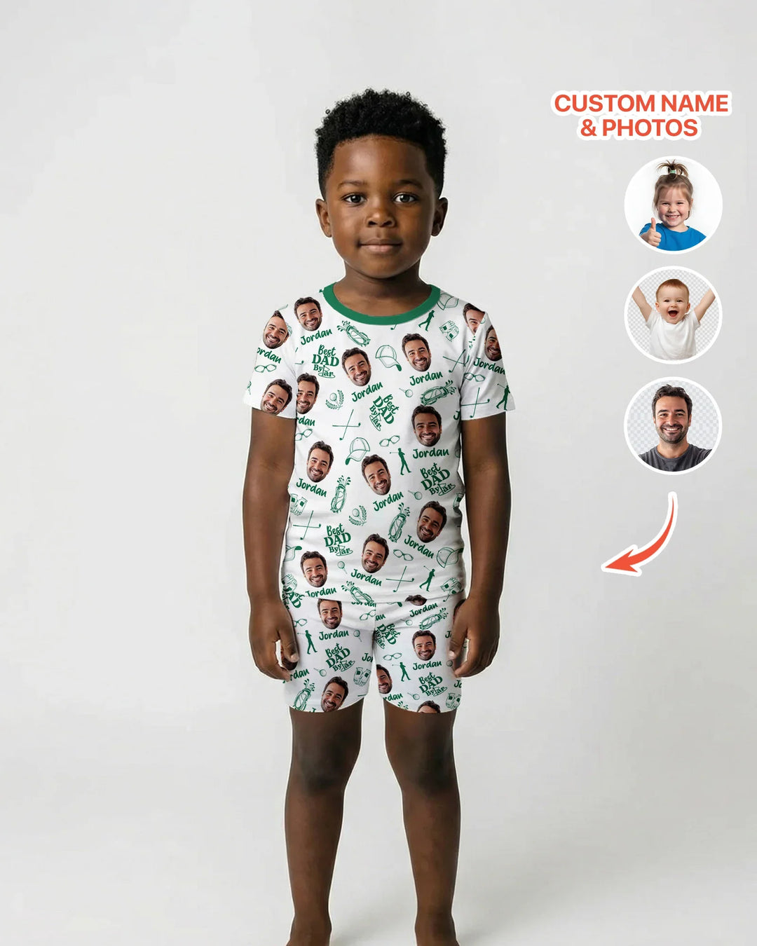 Zweiteiliges Pyjama-Set mit kurzen Ärmeln und Shorts im Sommer-Design