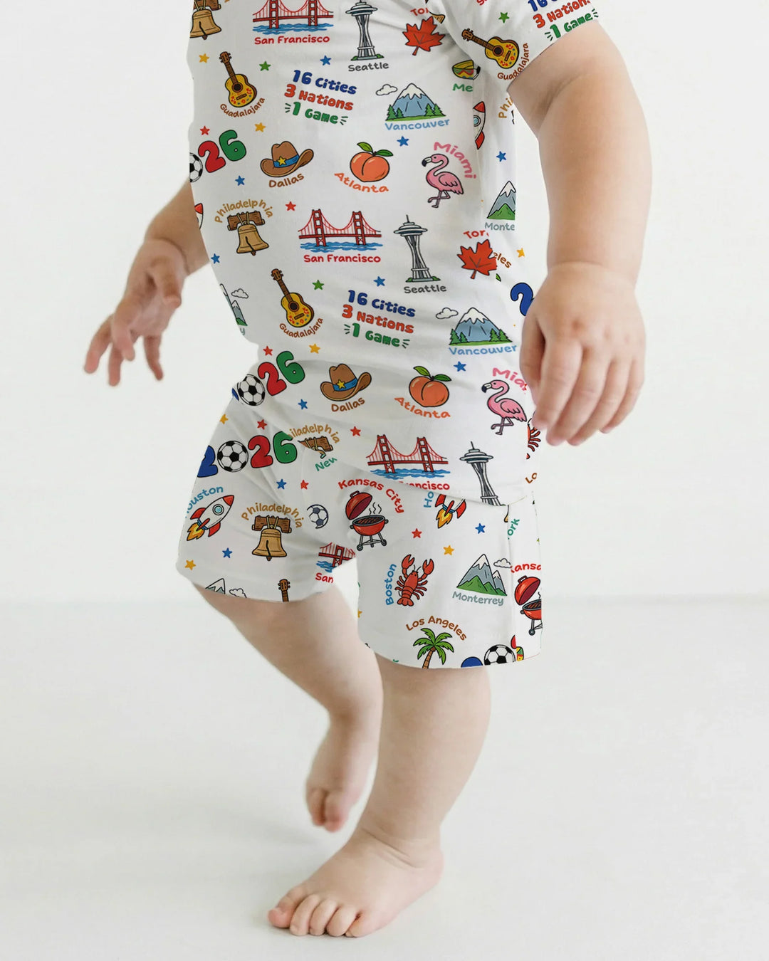 Schlafanzug-Set zweiteilig, kurze Ärmel, kurze Hose, Bambus