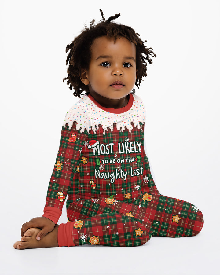 Funny Christmas Family Matching Bamboo Two Piece Long Sleeve Pajama Set