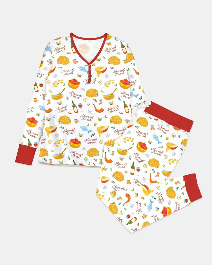 Shanah Tovah Familie passende Bambus Damen Schlafanzug-Set