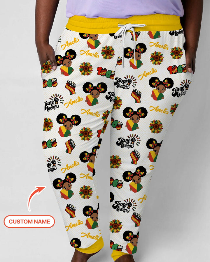 Kundenspezifischer Name Bloom in Freedom Bambus Damen Pyjama Set